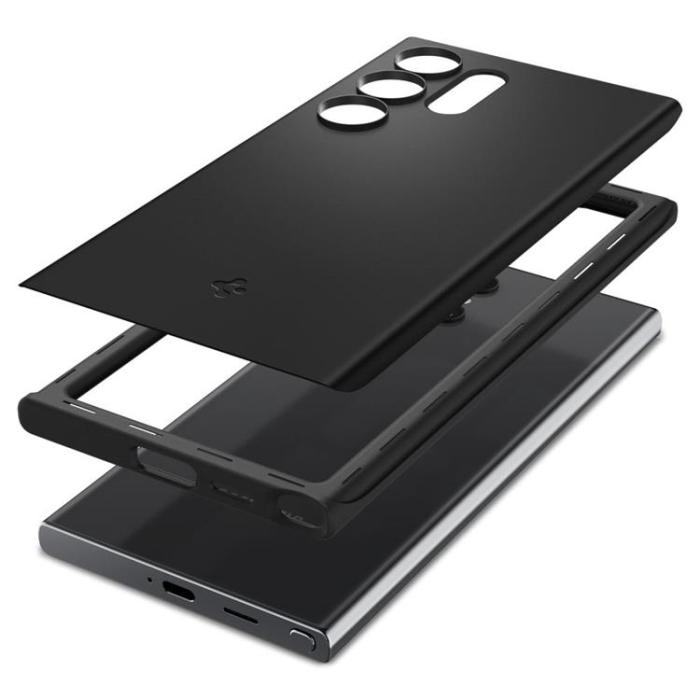 Spigen - Spigen Galaxy S24 Ultra Mobilskal Thin Fit - Svart
