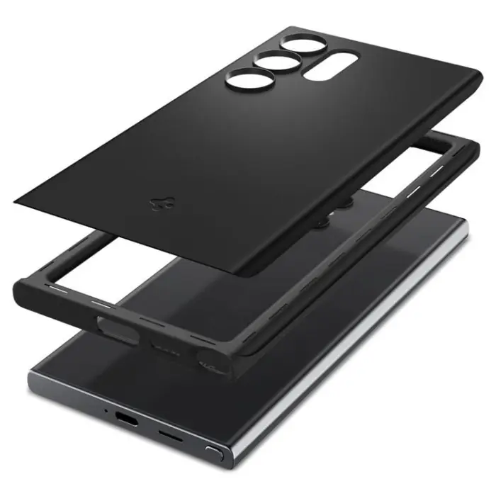 Spigen - Spigen Galaxy S24 Ultra Mobilskal Thin Fit - Svart