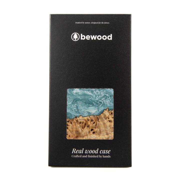 Bewood - Bewood iPhone 15 Plus Mobilskal Unique Uranus - Blå/Vit