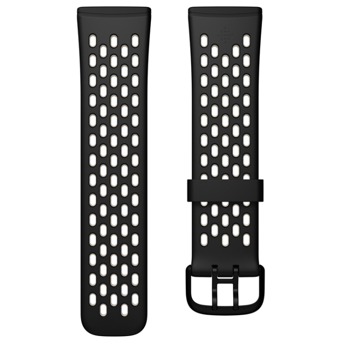 Fitbit - Fitbit Versa 3/4,Sense/2 Sport Band Black/L.White S