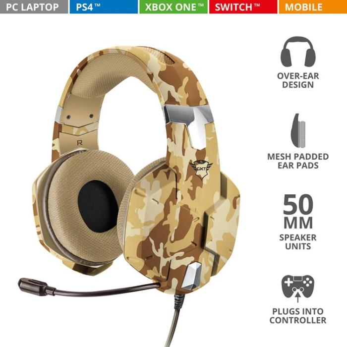 UTGATT5 - TRUST GXT 322D Gaming Headset - Desert