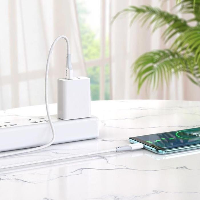 Hoco - HOCO USB-A Till USB-C Kabel 1m 3A X70 - Vit
