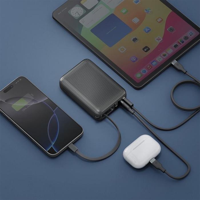 ENERGEA - Energea PowerBank 20000mAh 45W USB-C Kabel - Grå