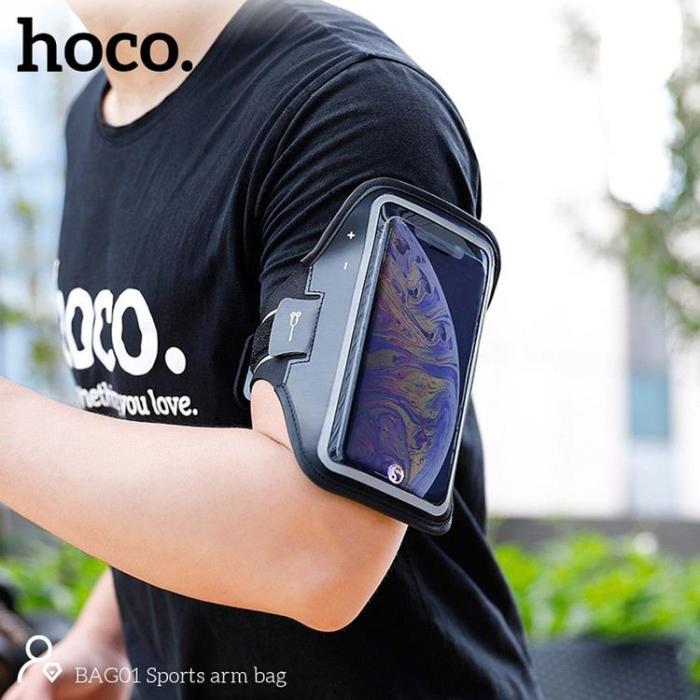 Hoco - Hoco Sportarmband för Mobil BAG01 - Svart