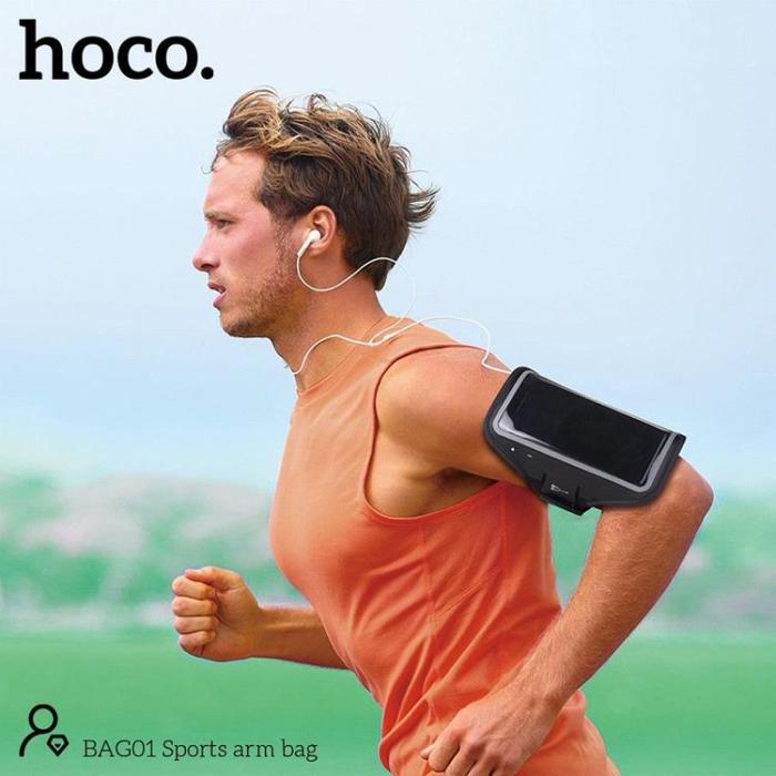 Hoco - Hoco Sportarmband för Mobil BAG01 - Svart