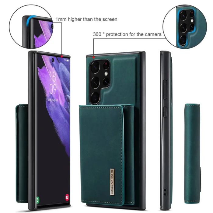 DG.MING - DG.Ming Galaxy S23 Ultra Plånboksfodral 2in1 Detachable M1 - Grön