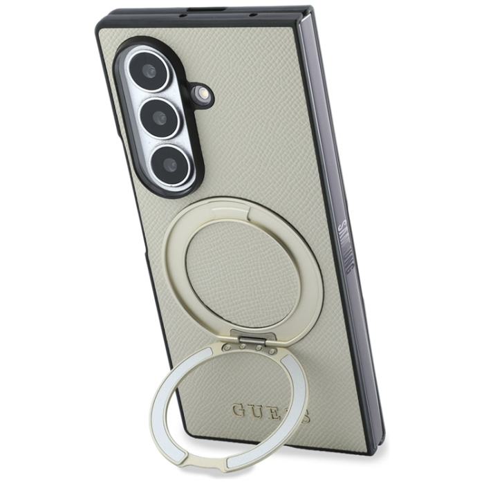 Guess - Guess Mobilskal För Galaxy Z Fold 8 Ultra MagSafe Ring Stand Grained Classic