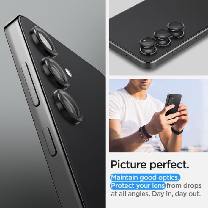 Spigen - [2-Pack] Spigen Galaxy S23 FE Kameralinsskydd Härdat glas EZ-Fit