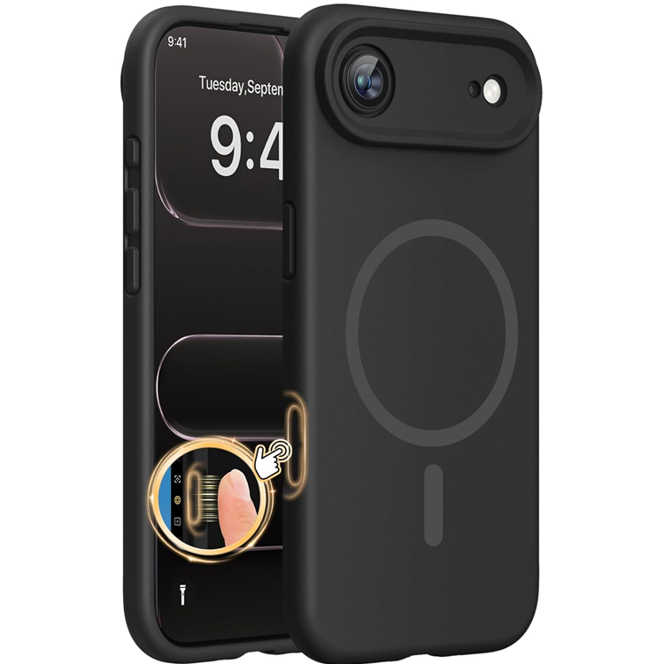 iPhone 17 Air Mobilskal Magsafe Liquid Silicone - Svart | 2353 | AlltMobil