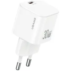 USAMS - USAMS Snabbladdare 30W USB-C Med Lightning Kabel 1m JO Series - Vit