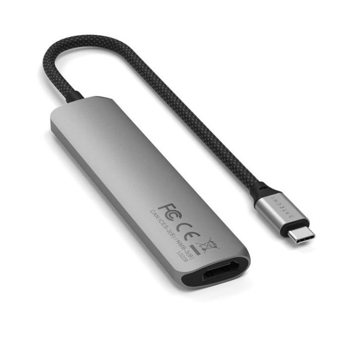 Satechi - Satechi 6-i-1 HUBB USB-C Slim Multiport Adapter - Rymdgrå