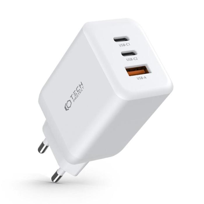 Tech-Protect - Tech-Protect 3-Port Väggladdare 30W - Vit