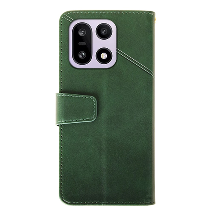 IDEWEI - IDEWEI OnePlus 15 5G Plånboksfodral Calf Texture Läder - Grön