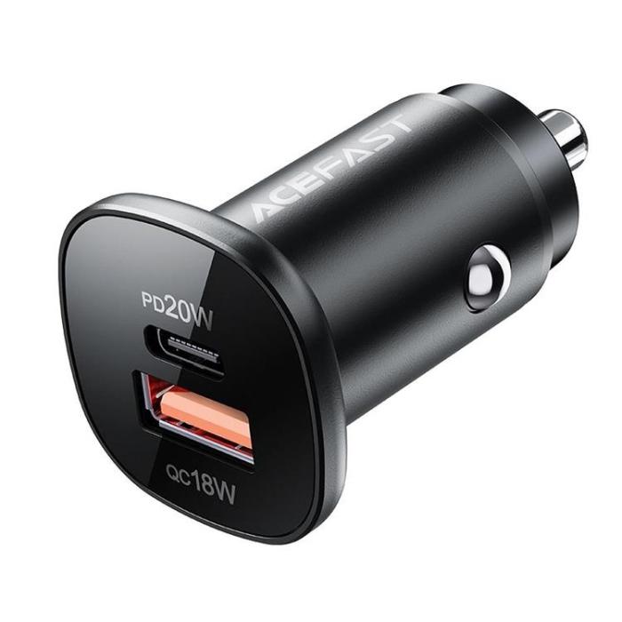 UTGATT1 - Acefast Billaddare USB Till Typ-C 38W - Svart