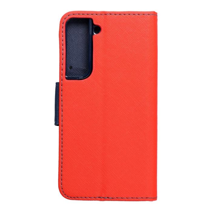 OEM - Galaxy S22 Plånboksfodral Fancy Eco Läder - Röd