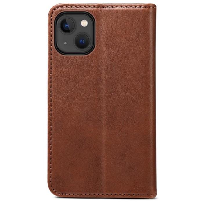 SUTENI - SUTENI iPhone 14 Plånboksfodral Textured Surface - Brun