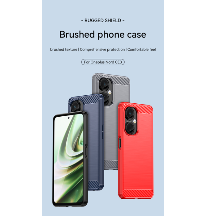 A-One Brand - OnePlus Nord CE 3 Lite Mobilskal Carbon Fiber - Svart