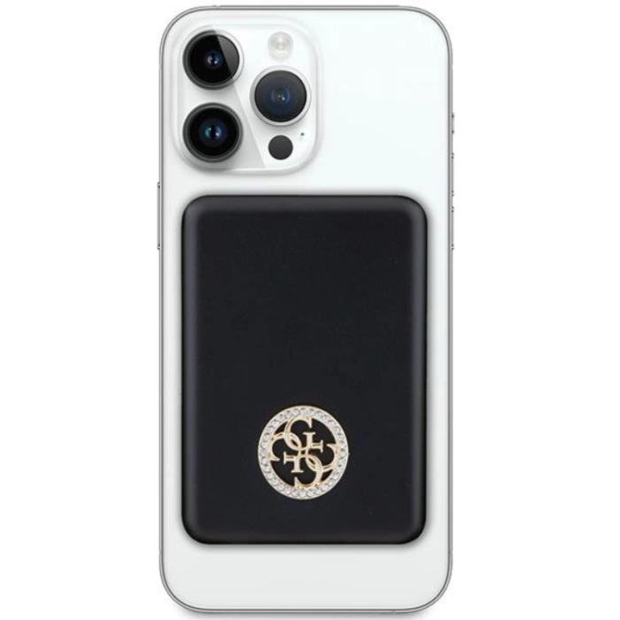 Guess - Guess Magsafe Powerbank 5000mAh 15W 4G Strassed Metal Logo - Svart