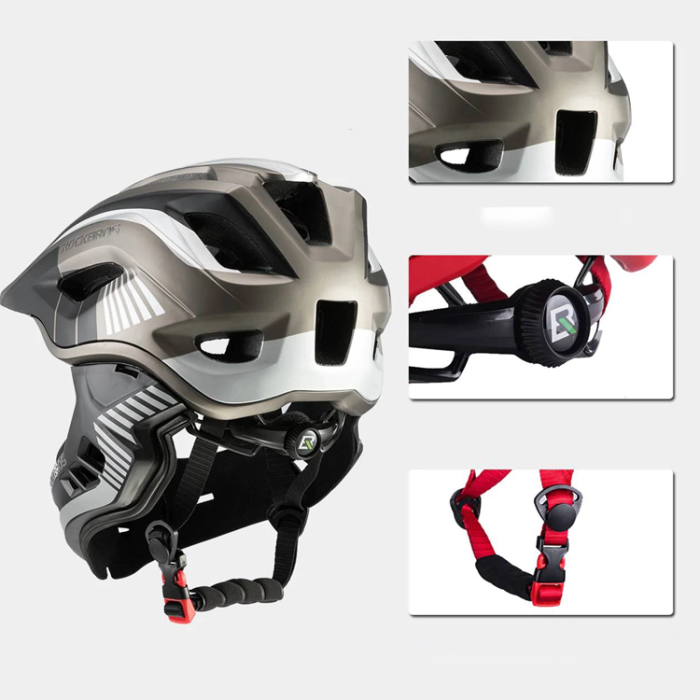 Rockbros - Rockbros Cykelhjälm Med Detachable Visor S - Grå