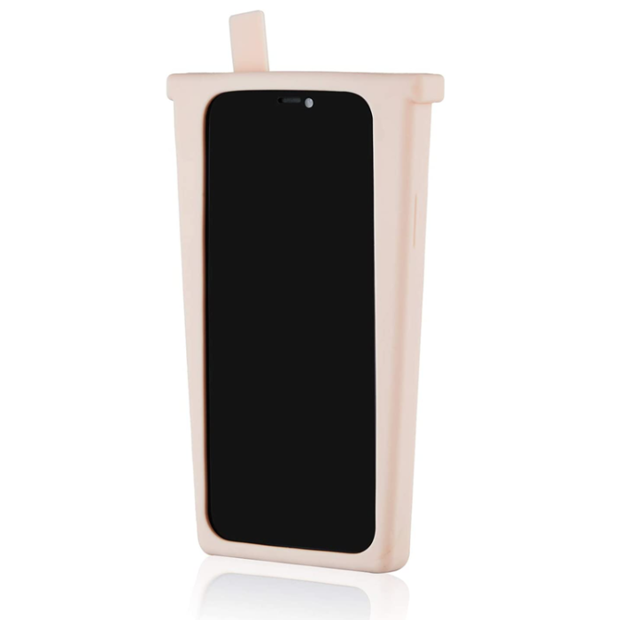 A-One Brand - iPhone 11 Pro/X/XS Mobilskal Boba Milk Tea Glitter - Rosa