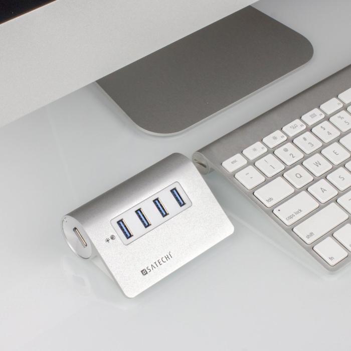 UTGATT1 - Satechi USB 3.0 Hubb av aluminium - 4 portar