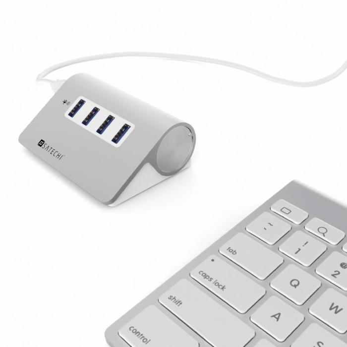 UTGATT1 - Satechi USB 3.0 Hubb av aluminium - 4 portar
