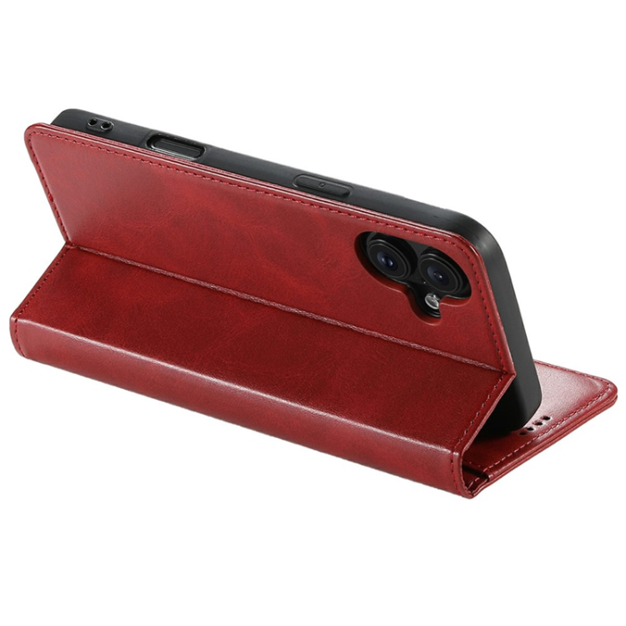 SUTENI - SUTENI iPhone 17 Plånboksfodral PU Läder - Röd
