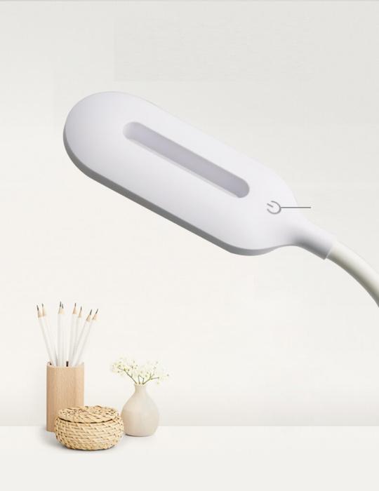 UTGATT1 - Bordslampa med inbyggd Trådlös QI-Laddare - Vit