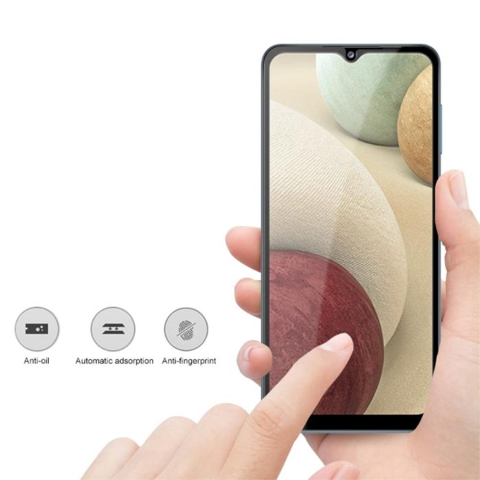 Mocolo - MOCOLO Härdat Glas Skärmskydd till Samsung Galaxy A12 - Svart