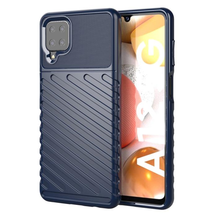 OEM - Thunder Twill Mobilskal Samsung Galaxy A12 - Blå