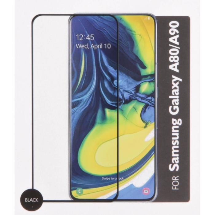 UTGATT1 - GEAR Härdat Glas 3D Full Cover Samsung A80 / A90 2019 - Svart