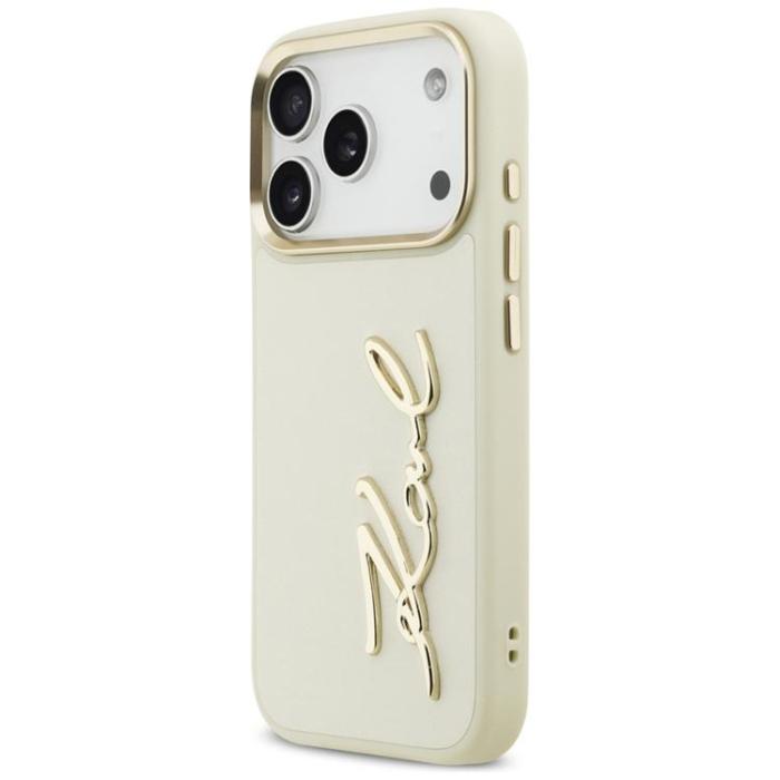 KARL LAGERFELD - Karl Lagerfeld iPhone 17 Pro Mobilskal Karl Script Logo - Beige