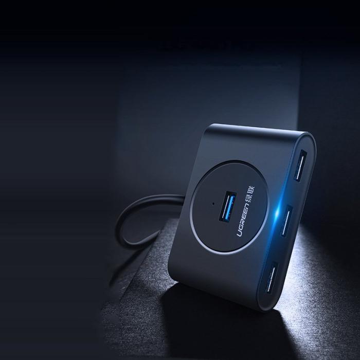 Ugreen - UGreen USB 3.0 Gen 1 HUB 4x USB Svart