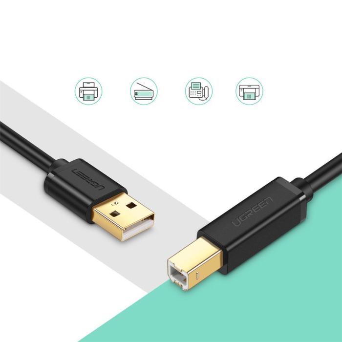 Ugreen - Ugreen USB Type B printer Kabel 3m - Svart