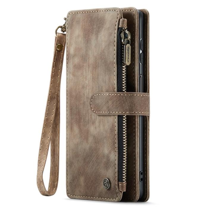 Caseme - CASEME Galaxy A24 4G Plånboksfodral C30 Zipper - Brun