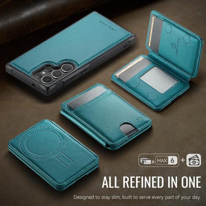 OEM - JEEHOOD Samsung Galaxy S23 Ultra Fodral Konstläder - Blå