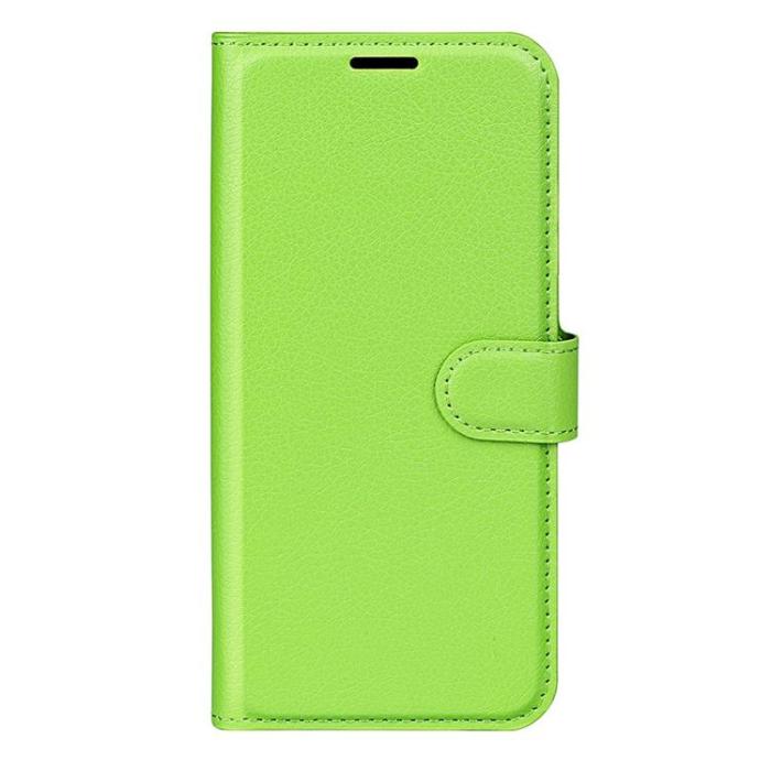 OEM - Litchi Flip iPhone 14 Pro Max Plånboksfodral - Grön