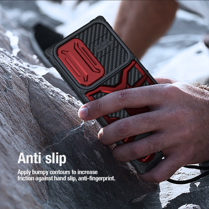 Nillkin - Nillkin Galaxy S23 Ultra Skal Adventurer Pro Hybrid - Röd