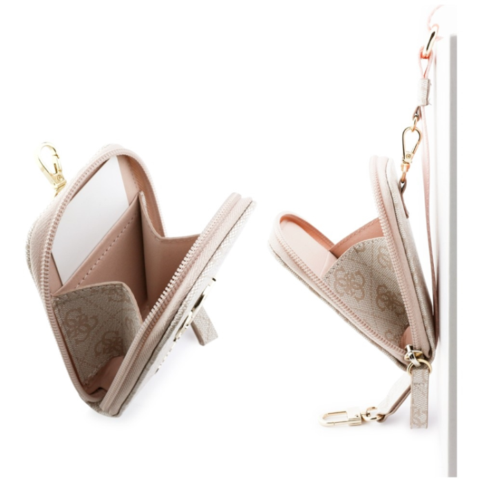 Guess - Guess Universal Mobilrem med Plånbok 4G Metal Logo - Rosa