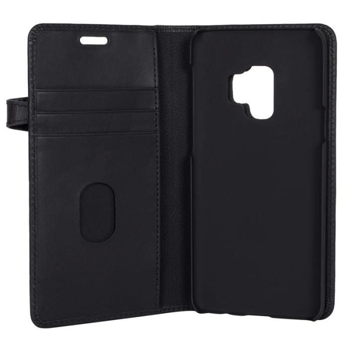 BUFFALO - BUFFALO äkta läder Plånboksfodral Samsung Galaxy S9 - Svart