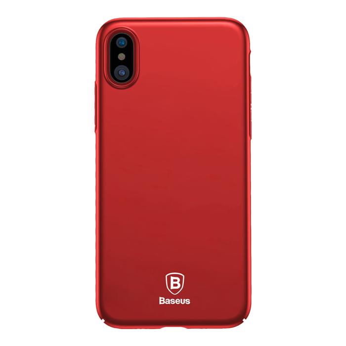 BASEUS - Baseus tunna skal för iPhone XS / X - Röd
