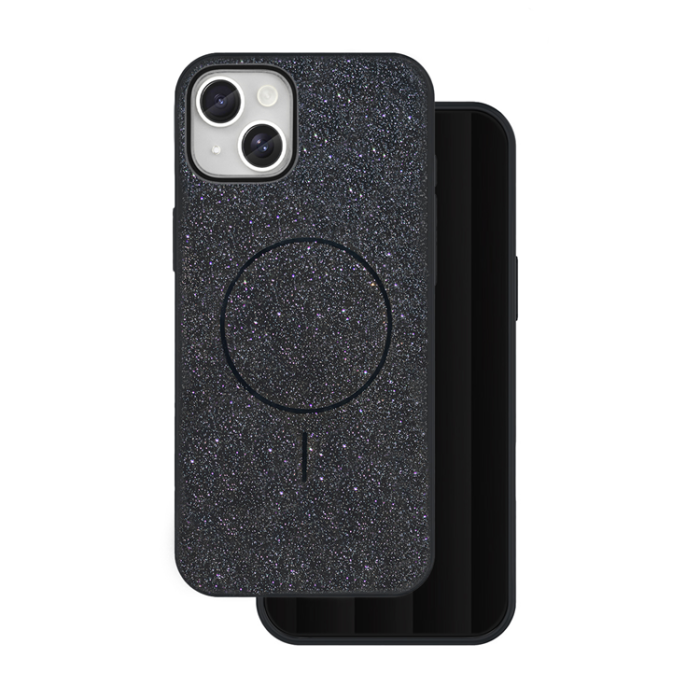 OEM - iPhone 13 Mobilskal MagSafe Glitter Thin - Svart