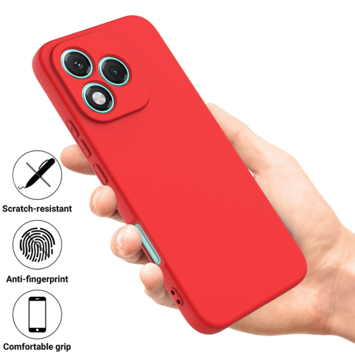 A-One Brand - Honor 400 Lite 5G Mobilskal Flytande Silikon - Röd