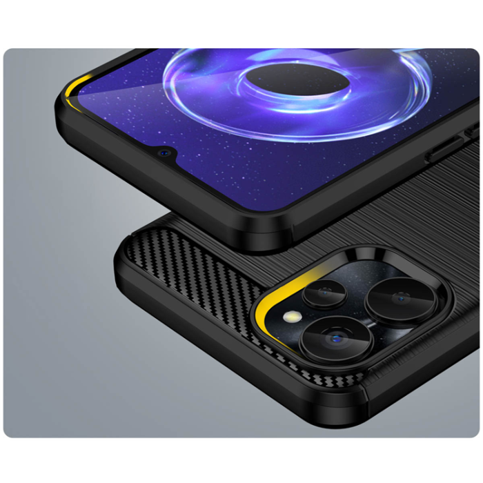 OEM - Realme 10 5G/9i 5G Skal Carbon Silicone Flexible - Svart