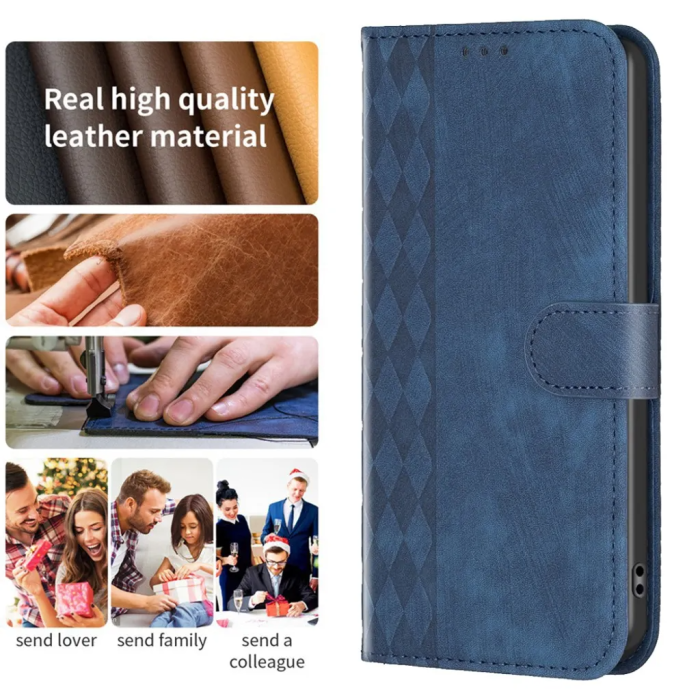 Taltech - iPhone 15 Plus Plånboksfodral Tryck - Blå