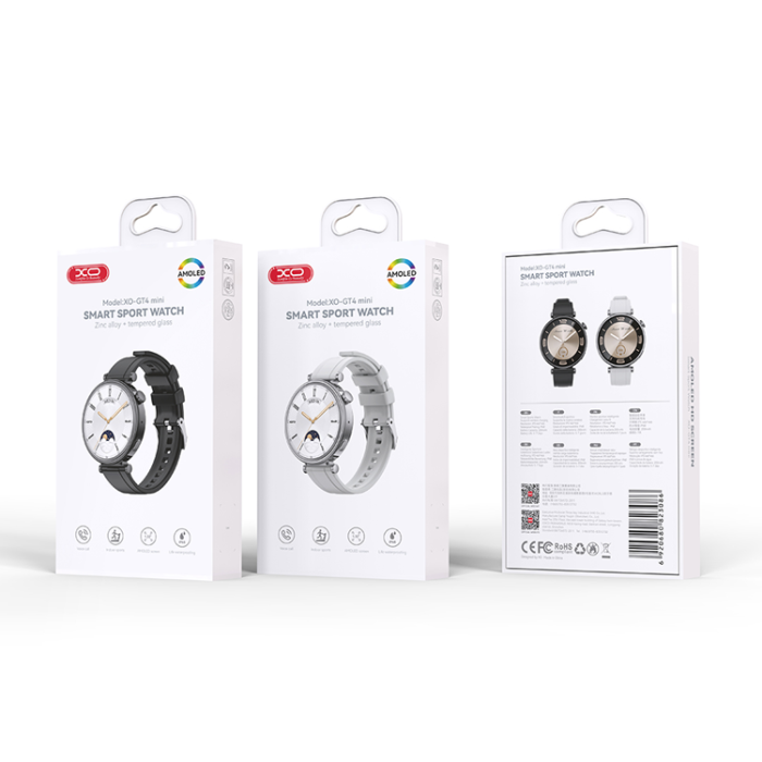 XO - XO Smartwatch GT4 Amoled - Svart