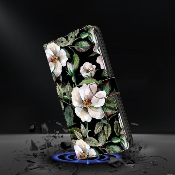 OEM - Samsung Galaxy A37 Plånboksfodral Konstläder Mönstertryck - Stor Blomma