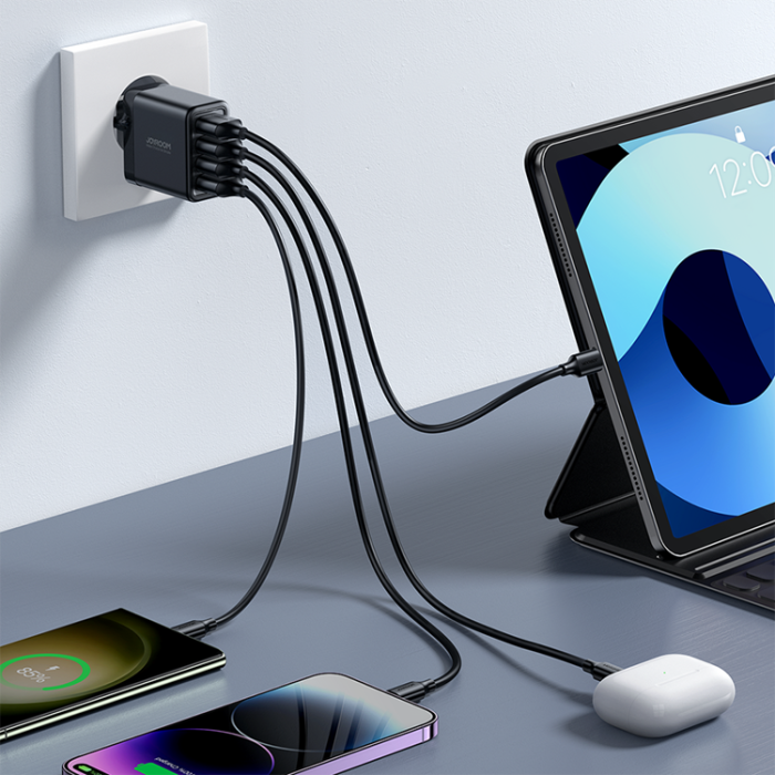 Joyroom - Joyroom Väggladdare 4xUSB-A 24W 4.8A - Svart