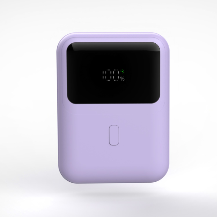 QUALO - Qualo Powerbank 10000 mAh Med Led 20W - Lila
