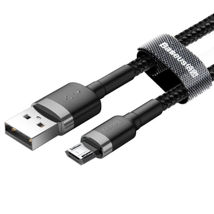 BASEUS - Baseus Flätad Micro USB Kabel 3M - Svart
